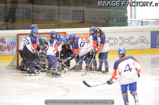 2015-04-12 Torneo di Pinzolo 3683 Aosta-Hockey Milano Rossoblu U12 Squadra